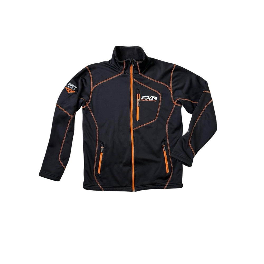 FXR Men's Jacket Elevation Tech Extreme Performance Zip Up Black & Orange Med